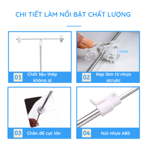 Giá treo inox chữ T, kệ treo poster chữ T