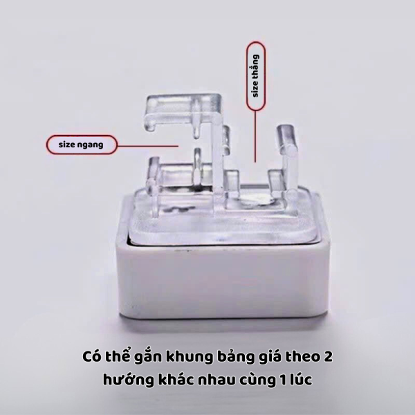 Chân nam châm 2 ngạc gắn khung bảng giá siêu thị