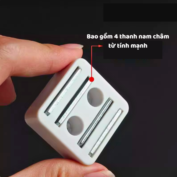 Chân nam châm 2 ngạc gắn khung bảng giá siêu thị