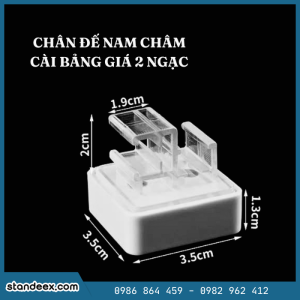 Chân nam châm 2 ngạc gắn khung bảng giá siêu thị
