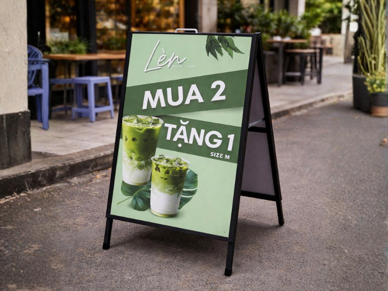 5 cách tiết kiệm chi phí quảng cáo với standee chữ A