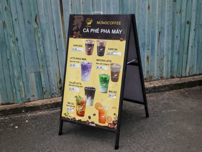 5 cách tiết kiệm chi phí quảng cáo với standee chữ A